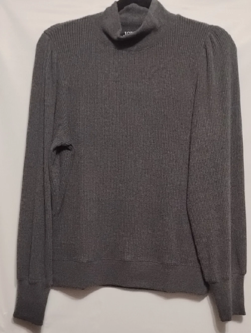 J.CREW Women's M HeatherGray/Black Ribbed Turtleneck Sweaters‎